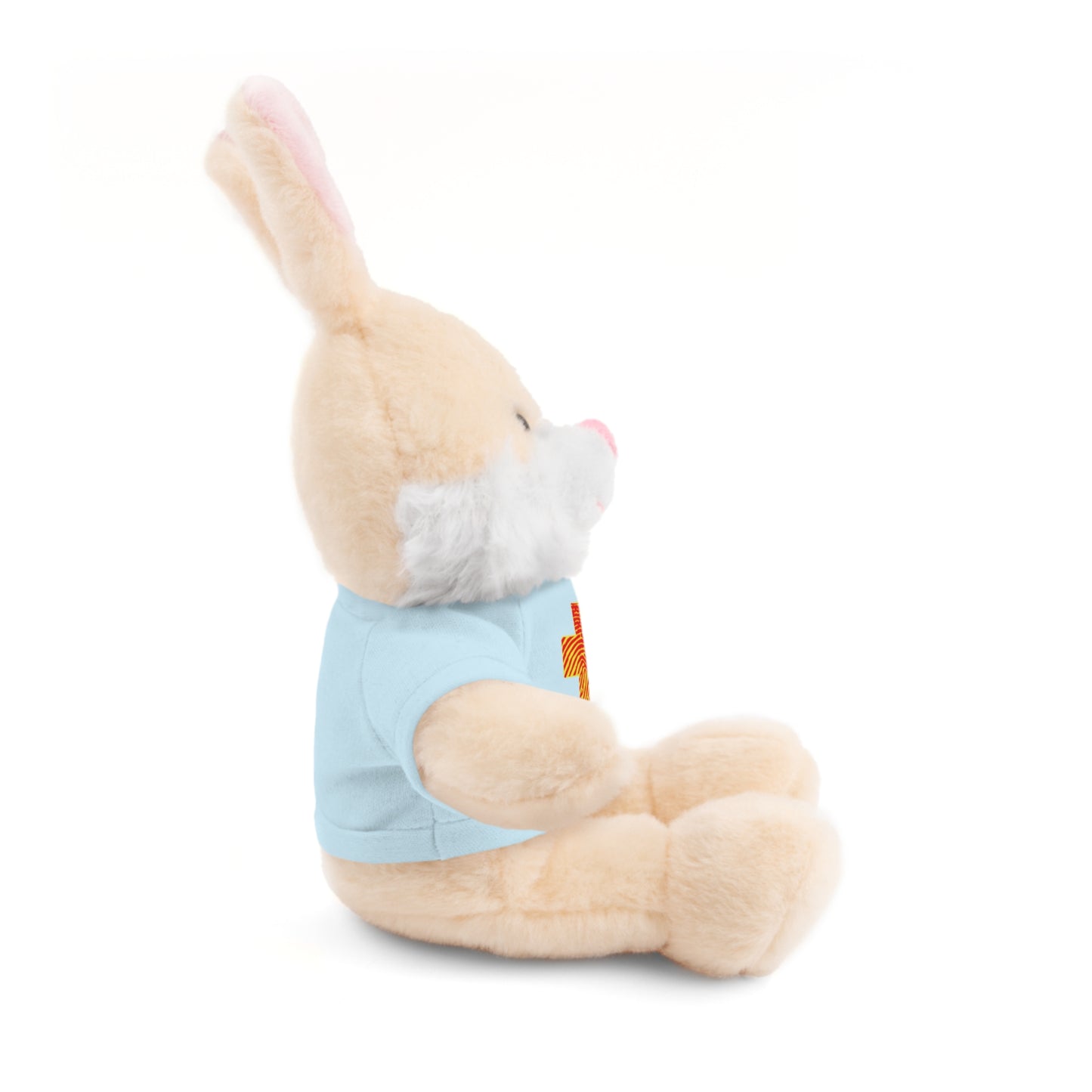 Teddy Bear with Tee, Christian Themed Stuffed Animal, Personalized Gift for Kids, Religious Snuggle Buddy, Baptism & Celebration Decor