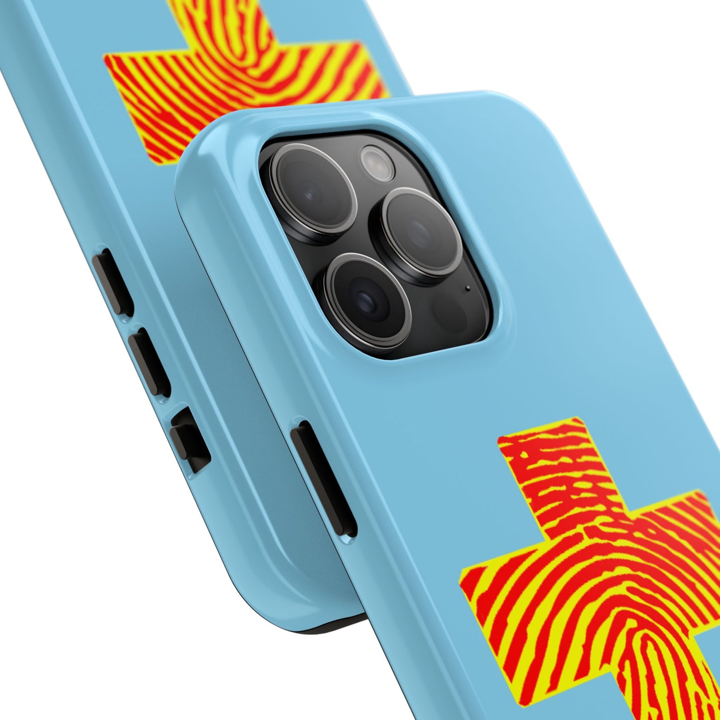 Vibrant Jesus Cross Phone Case, Tough Smartphone Cover, Christian Gift, Durable Phone Accessories, Unique Design, Faith-Based Protection
