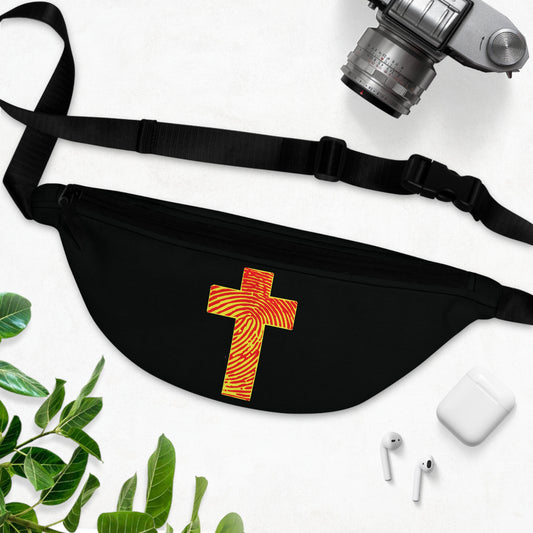Cross Graphic Fanny Pack, Faith-inspired bag, Festival accessory, Christian gift, Everyday wear, Unique travel pouch