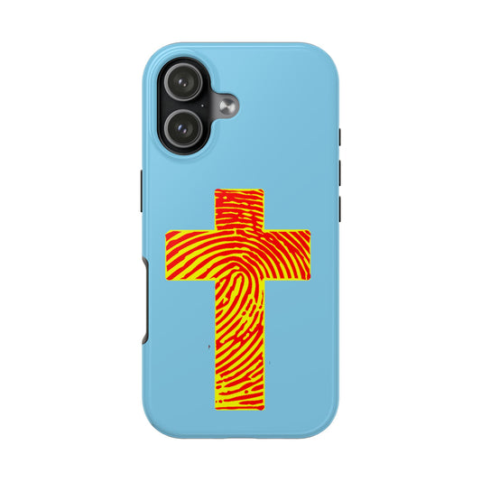 Vibrant Jesus Cross Phone Case, Tough Smartphone Cover, Christian Gift, Durable Phone Accessories, Unique Design, Faith-Based Protection