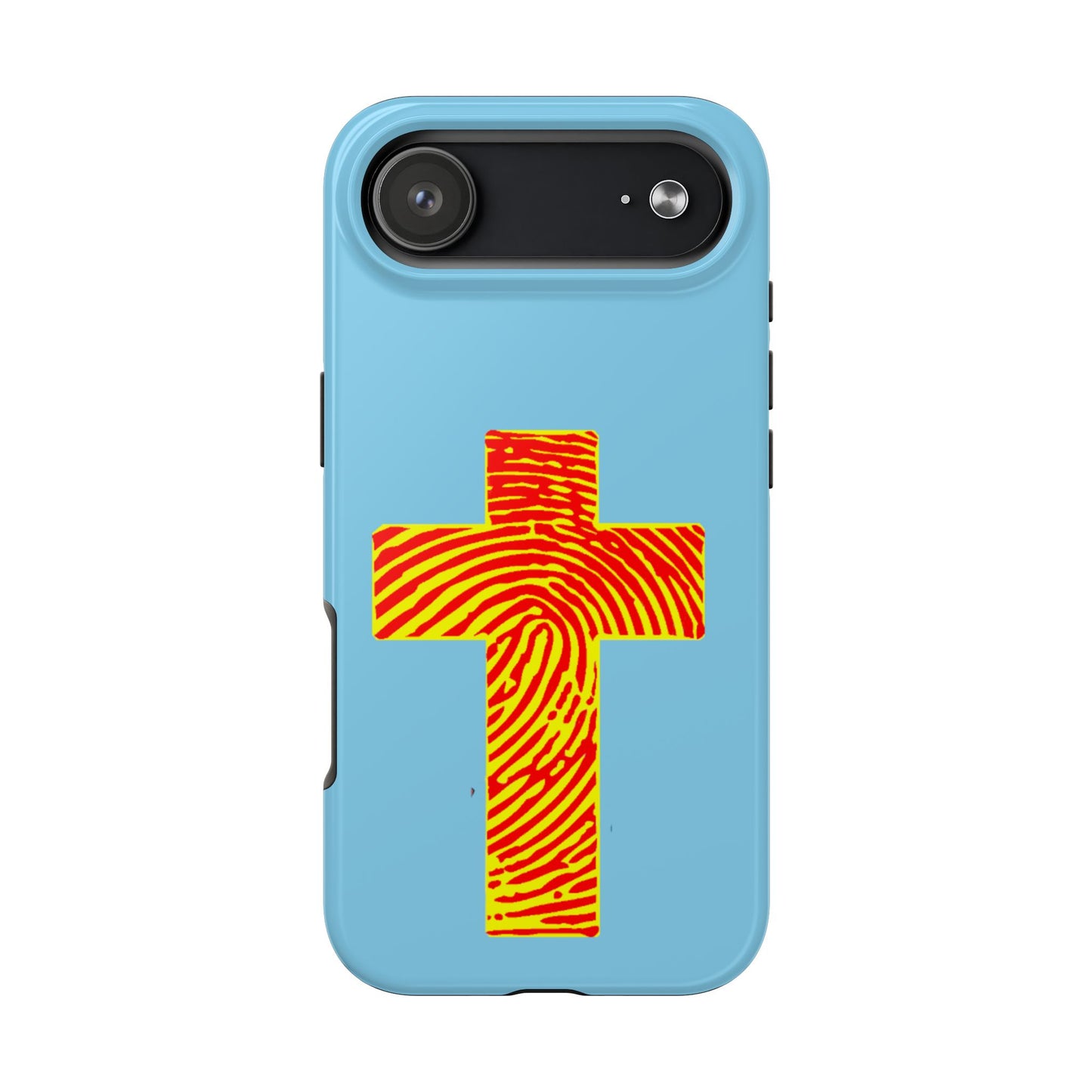 Vibrant Jesus Cross Phone Case, Tough Smartphone Cover, Christian Gift, Durable Phone Accessories, Unique Design, Faith-Based Protection