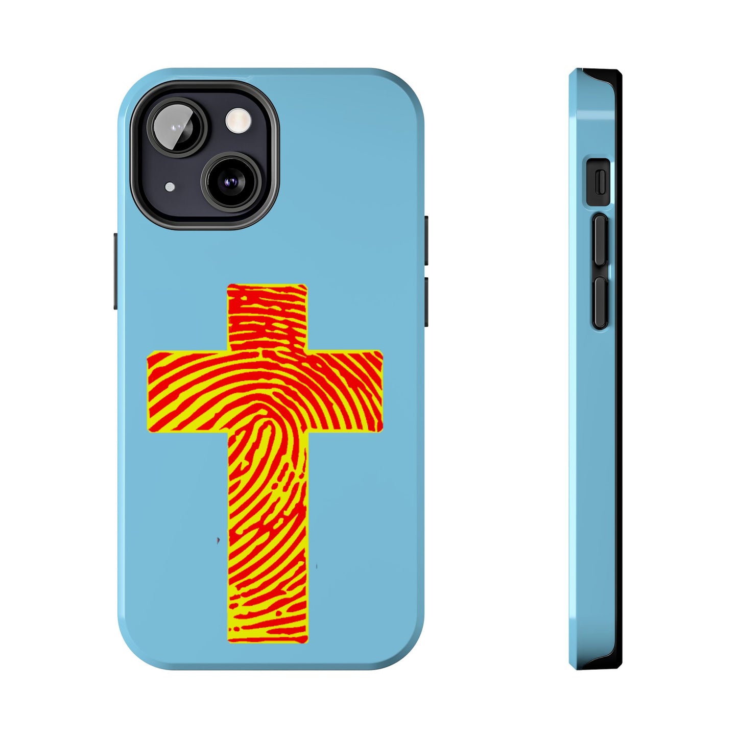 Vibrant Jesus Cross Phone Case, Tough Smartphone Cover, Christian Gift, Durable Phone Accessories, Unique Design, Faith-Based Protection