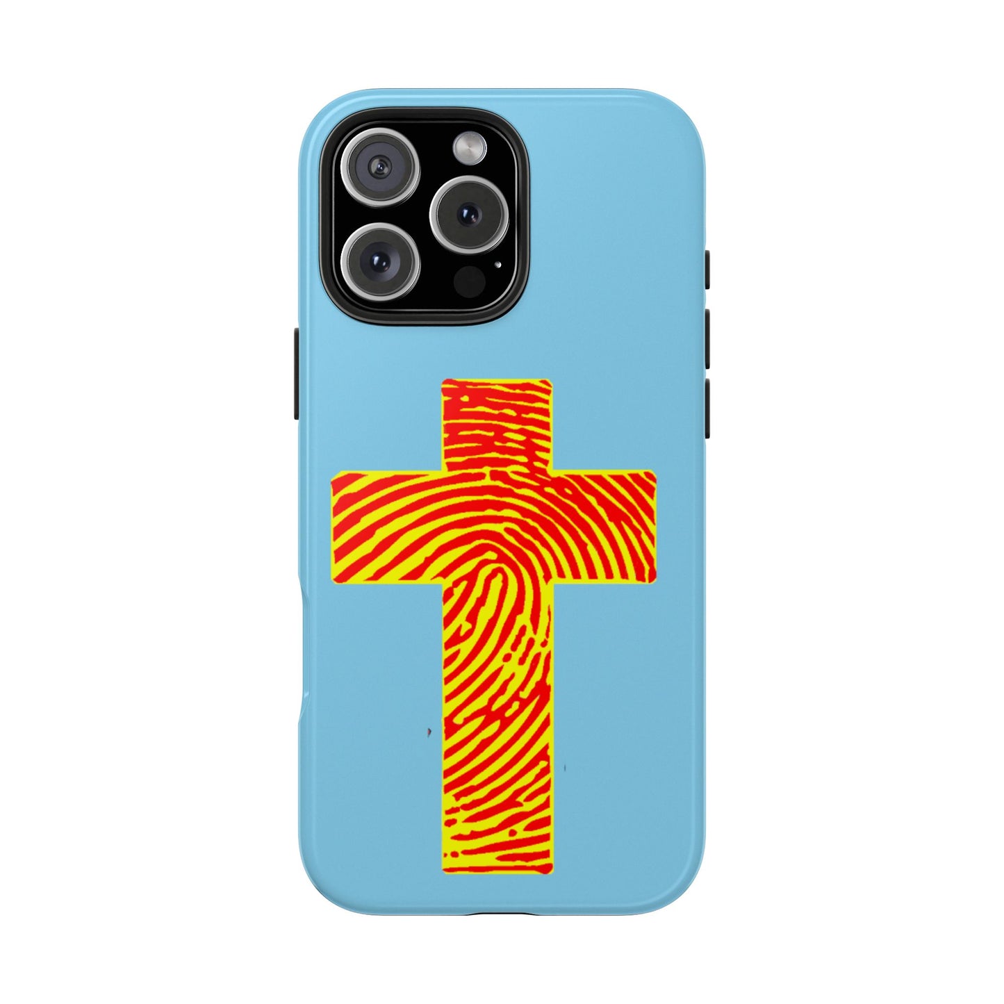 Vibrant Jesus Cross Phone Case, Tough Smartphone Cover, Christian Gift, Durable Phone Accessories, Unique Design, Faith-Based Protection